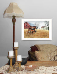 Granddads Old Truck 6 White Framed Print Wall Art - Homeroots