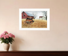 Granddads Old Truck 6 White Framed Print Wall Art - Homeroots