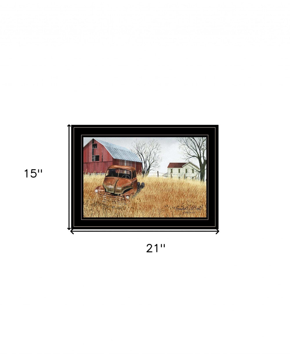 Granddads Old Truck 7 Black Framed Print Wall Art - Homeroots - Flyclothing LLC