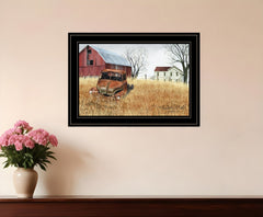 Granddads Old Truck 7 Black Framed Print Wall Art - Homeroots
