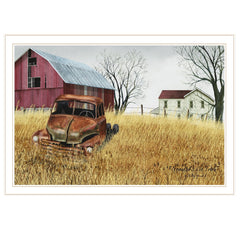 Granddads Old Truck 10 White Framed Print Wall Art - Homeroots