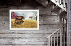 Granddads Old Truck 10 White Framed Print Wall Art - Homeroots