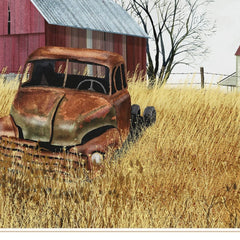 Granddads Old Truck 10 White Framed Print Wall Art - Homeroots