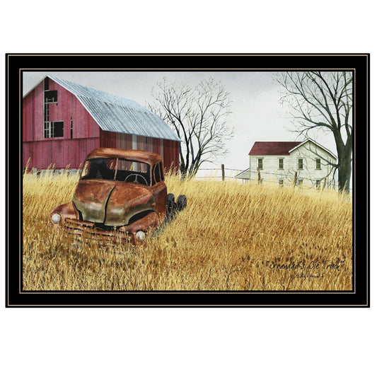 Granddads Old Truck 11 Black Framed Print Wall Art - Homeroots