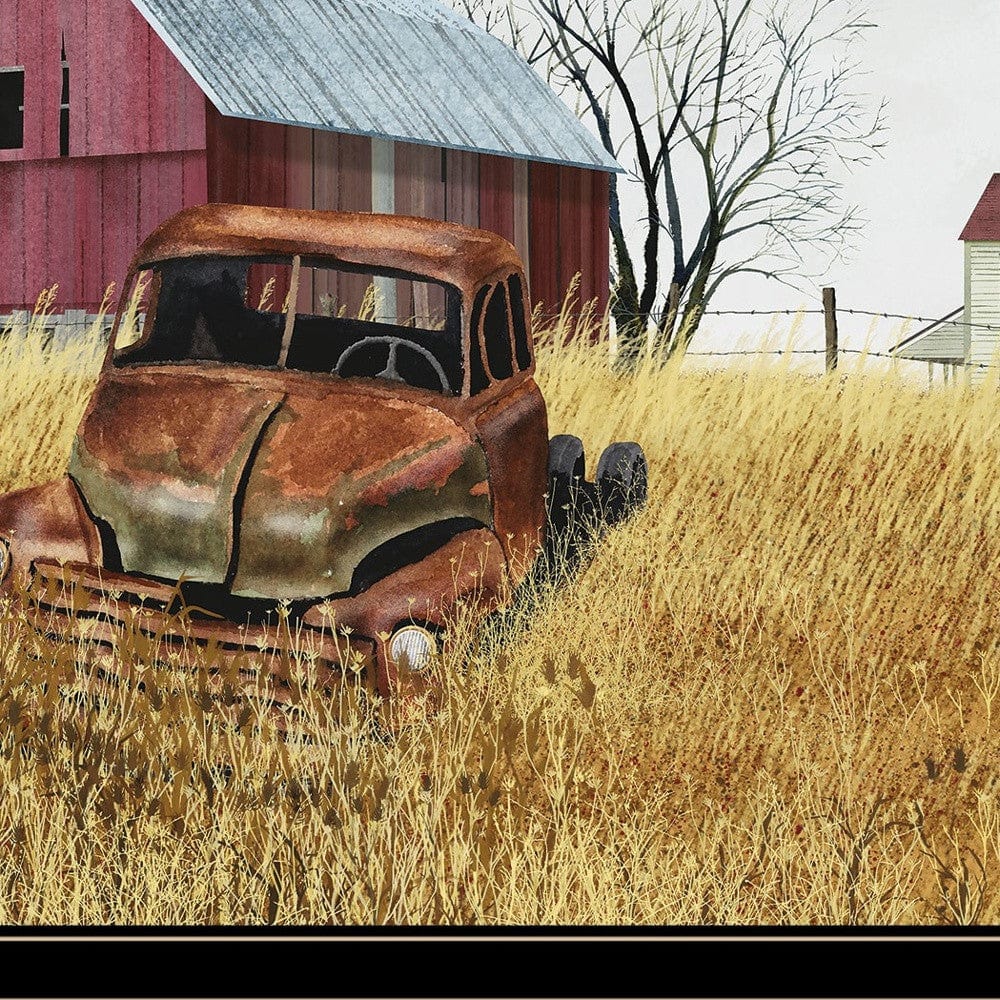 Granddads Old Truck 11 Black Framed Print Wall Art - Homeroots