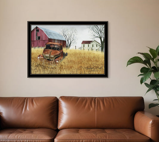 Granddads Old Truck 11 Black Framed Print Wall Art - Homeroots