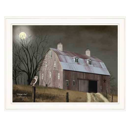 Midnight Moon 5 White Framed Print Wall Art - Homeroots