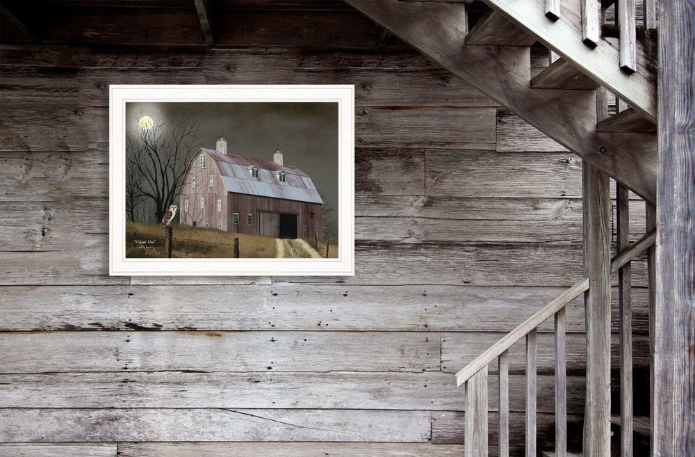 Midnight Moon 5 White Framed Print Wall Art - Homeroots - Flyclothing LLC