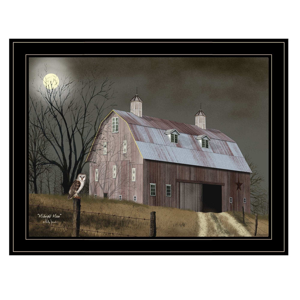 Midnight Moon 6 Black Framed Print Wall Art - Homeroots - Flyclothing LLC