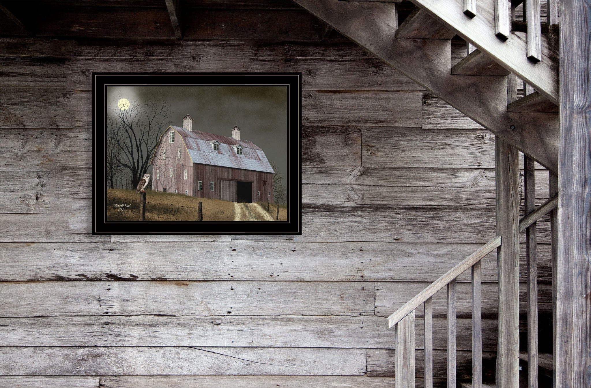 Midnight Moon 6 Black Framed Print Wall Art - Homeroots