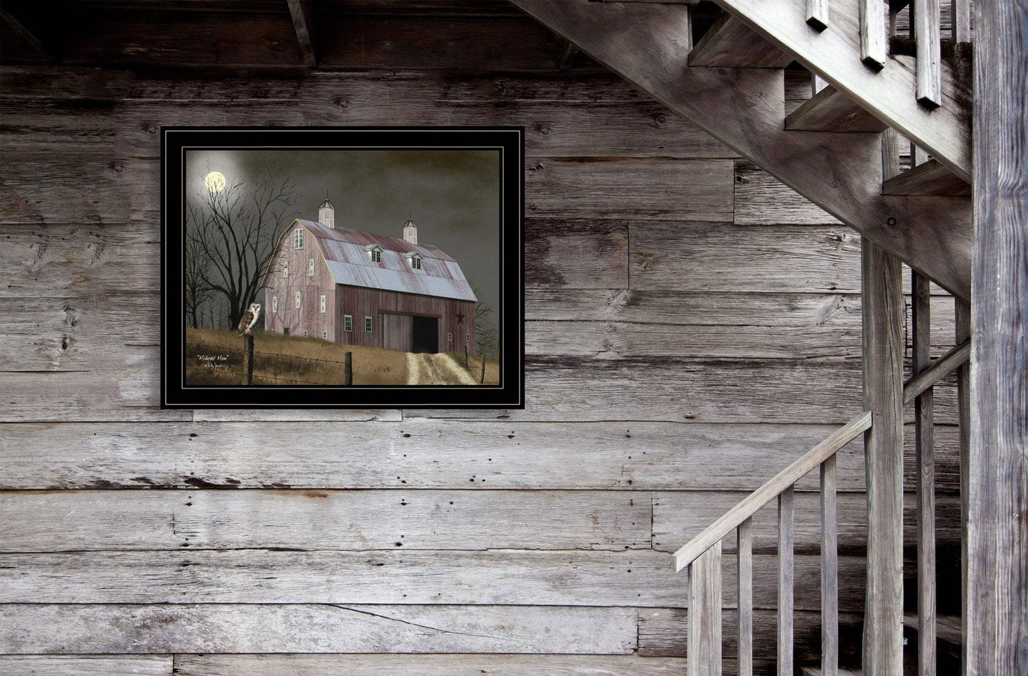 Midnight Moon 6 Black Framed Print Wall Art - Homeroots - Flyclothing LLC