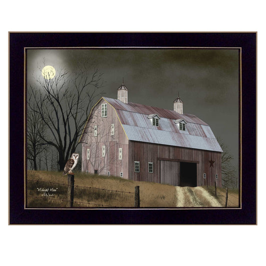 Midnight Moon 7 Black Framed Print Wall Art - Homeroots
