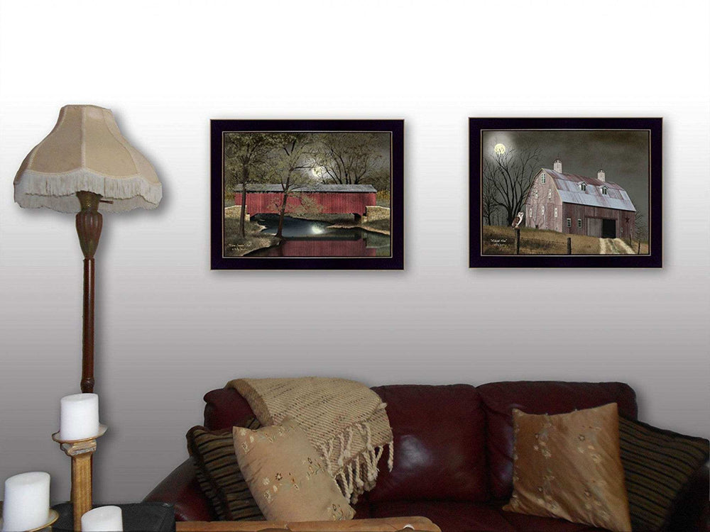 Midnight Moon 7 Black Framed Print Wall Art - Homeroots - Flyclothing LLC