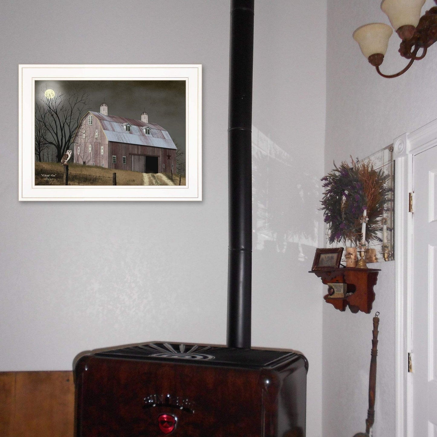 Midnight Moon 2 White Framed Print Wall Art - Homeroots - Flyclothing LLC