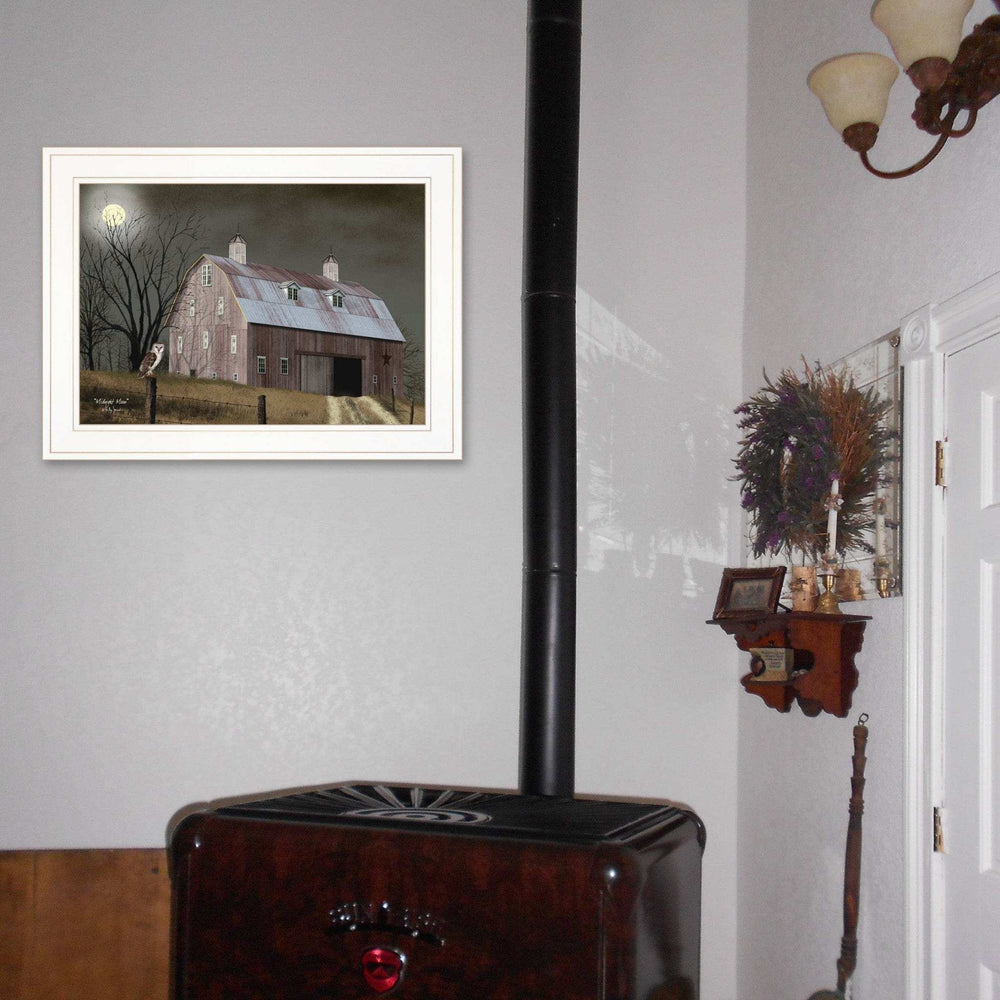 Midnight Moon 2 White Framed Print Wall Art - Homeroots - Flyclothing LLC