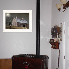 Midnight Moon 2 White Framed Print Wall Art - Homeroots