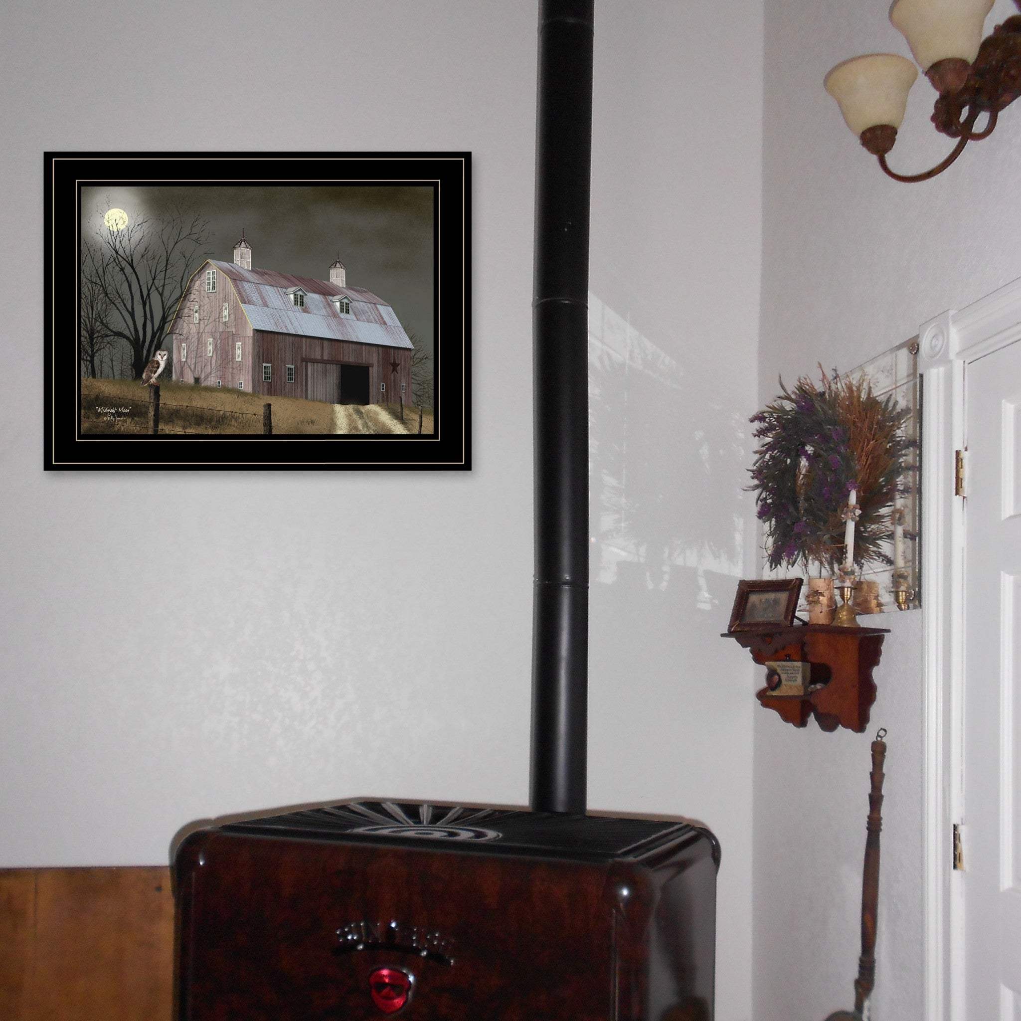 Midnight Moon 3 Black Framed Print Wall Art - Homeroots - Flyclothing LLC