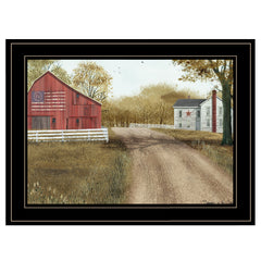 Summer in the Country 2 Black Framed Print Wall Art