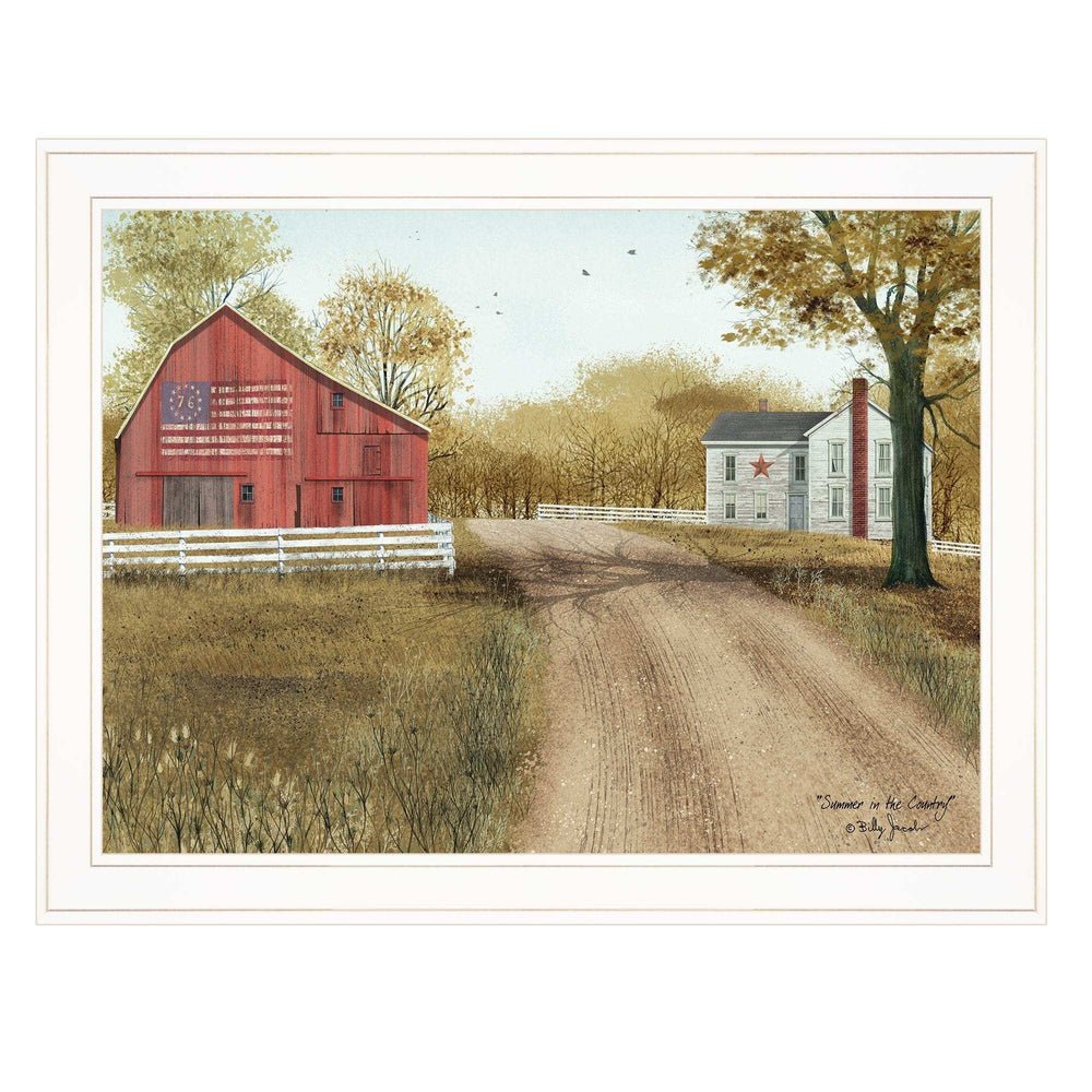 Summer in the Country 3 White Framed Print Wall Art - Homeroots - Flyclothing LLC