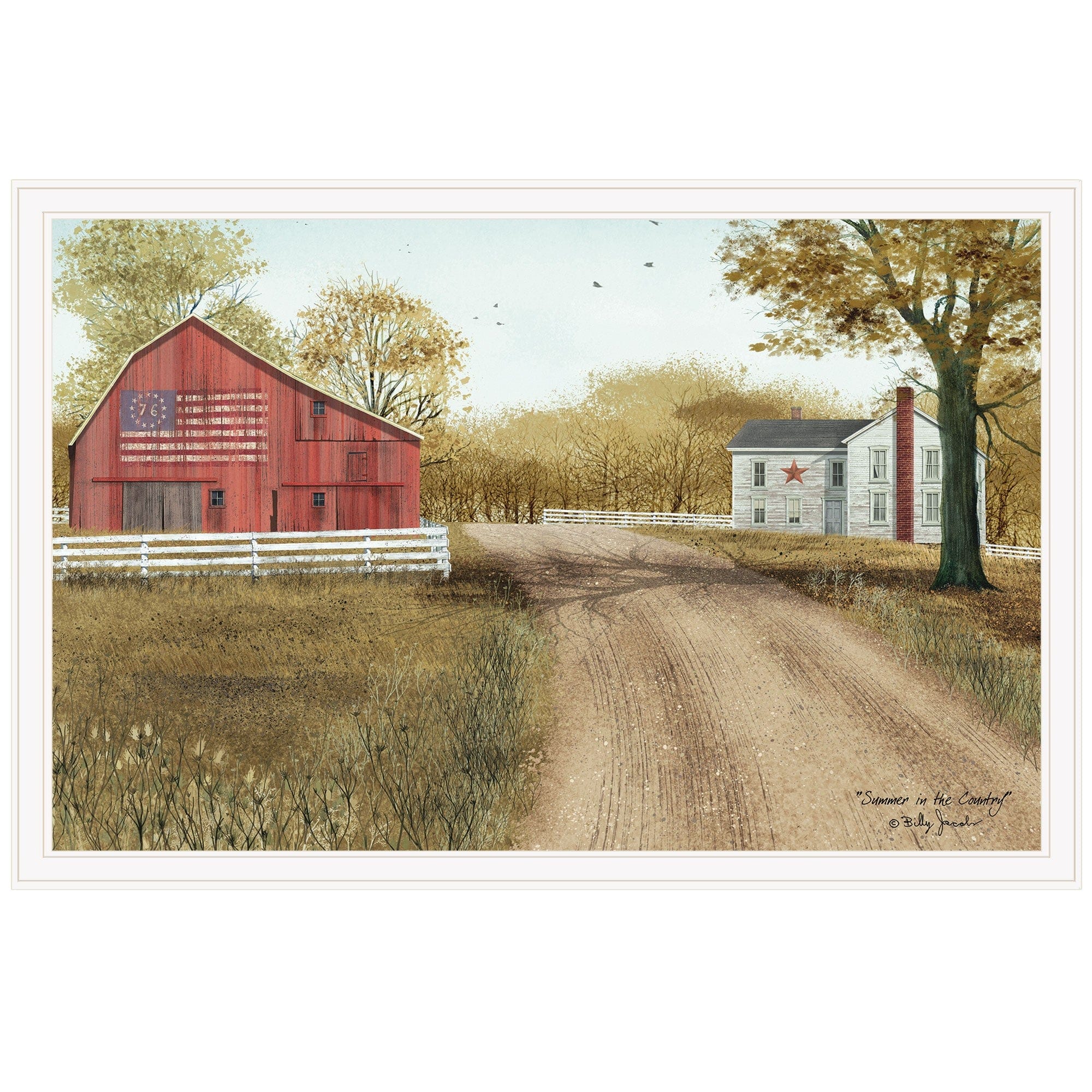 Summer in the Country 5 White Framed Print Wall Art