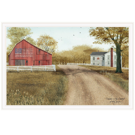 Summer in the Country 5 White Framed Print Wall Art
