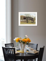 The Old Humpback Bridge 1 White Framed Print Wall Art - Homeroots