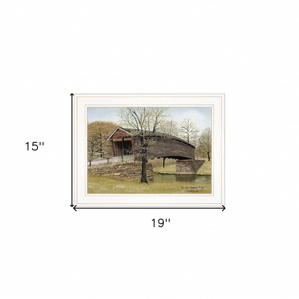 The Old Humpback Bridge 1 White Framed Print Wall Art - Homeroots - Flyclothing LLC