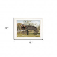 The Old Humpback Bridge 1 White Framed Print Wall Art - Homeroots