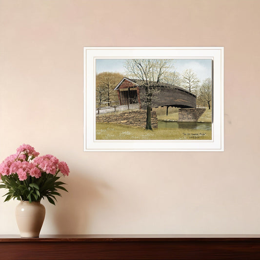 The Old Humpback Bridge 1 White Framed Print Wall Art - Homeroots