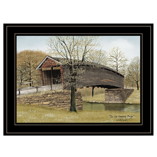 The Old Humpback Bridge 2 Black Framed Print Wall Art - Homeroots