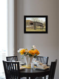 The Old Humpback Bridge 2 Black Framed Print Wall Art - Homeroots