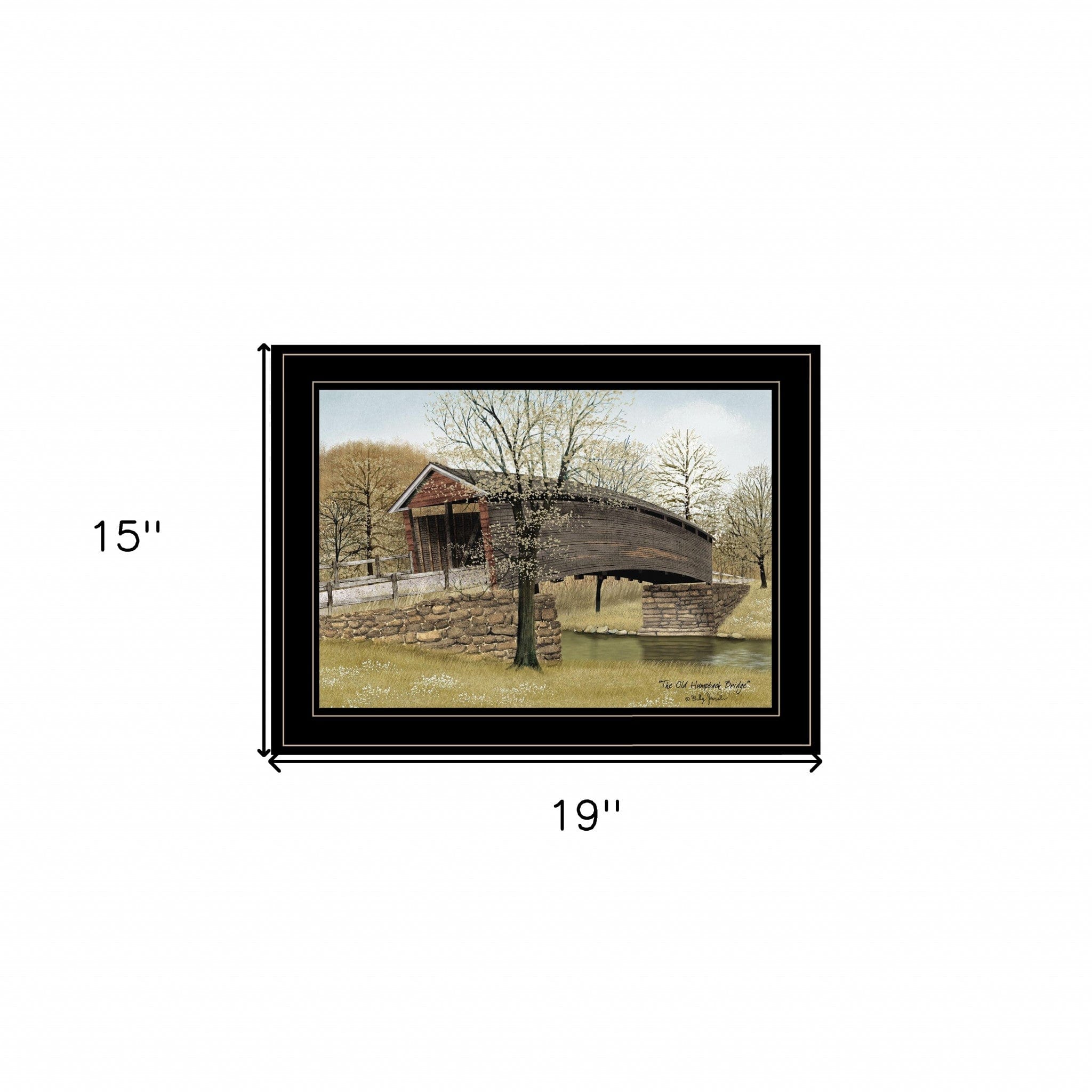 The Old Humpback Bridge 2 Black Framed Print Wall Art - Homeroots