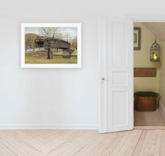 The Old Humpback Bridge 3 White Framed Print Wall Art - Homeroots