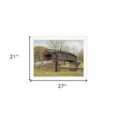 The Old Humpback Bridge 3 White Framed Print Wall Art - Homeroots