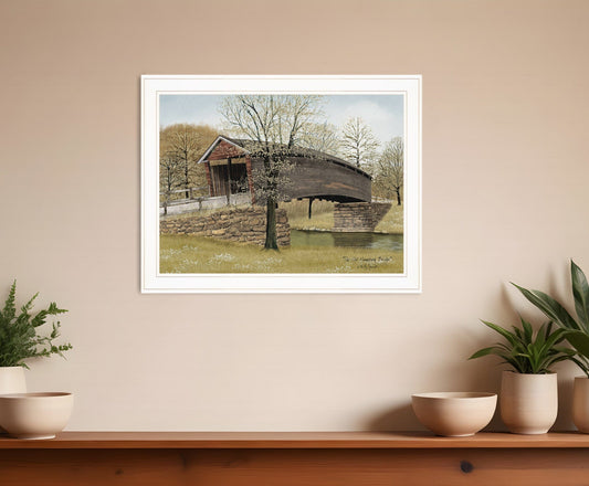 The Old Humpback Bridge 3 White Framed Print Wall Art - Homeroots