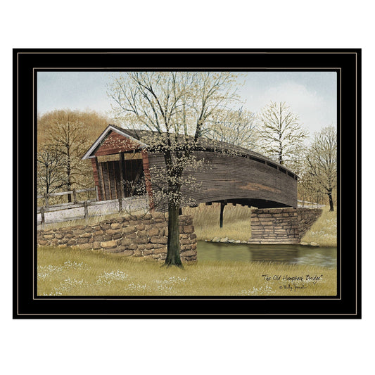 The Old Humpback Bridge 4 Black Framed Print Wall Art - Homeroots