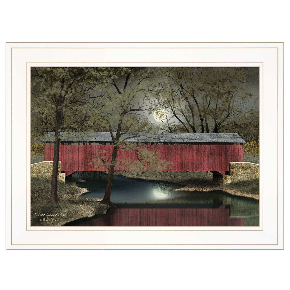 Warm Summers Eve 1 White Framed Print Wall Art - Homeroots - Flyclothing LLC