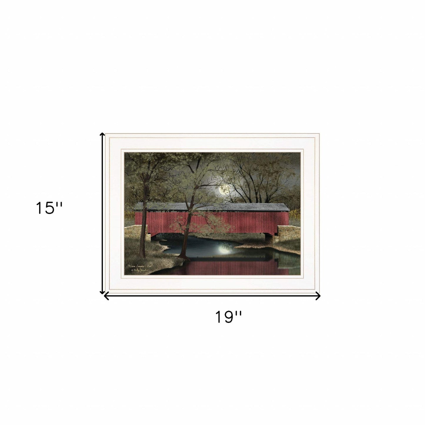 Warm Summers Eve 1 White Framed Print Wall Art - Homeroots - Flyclothing LLC