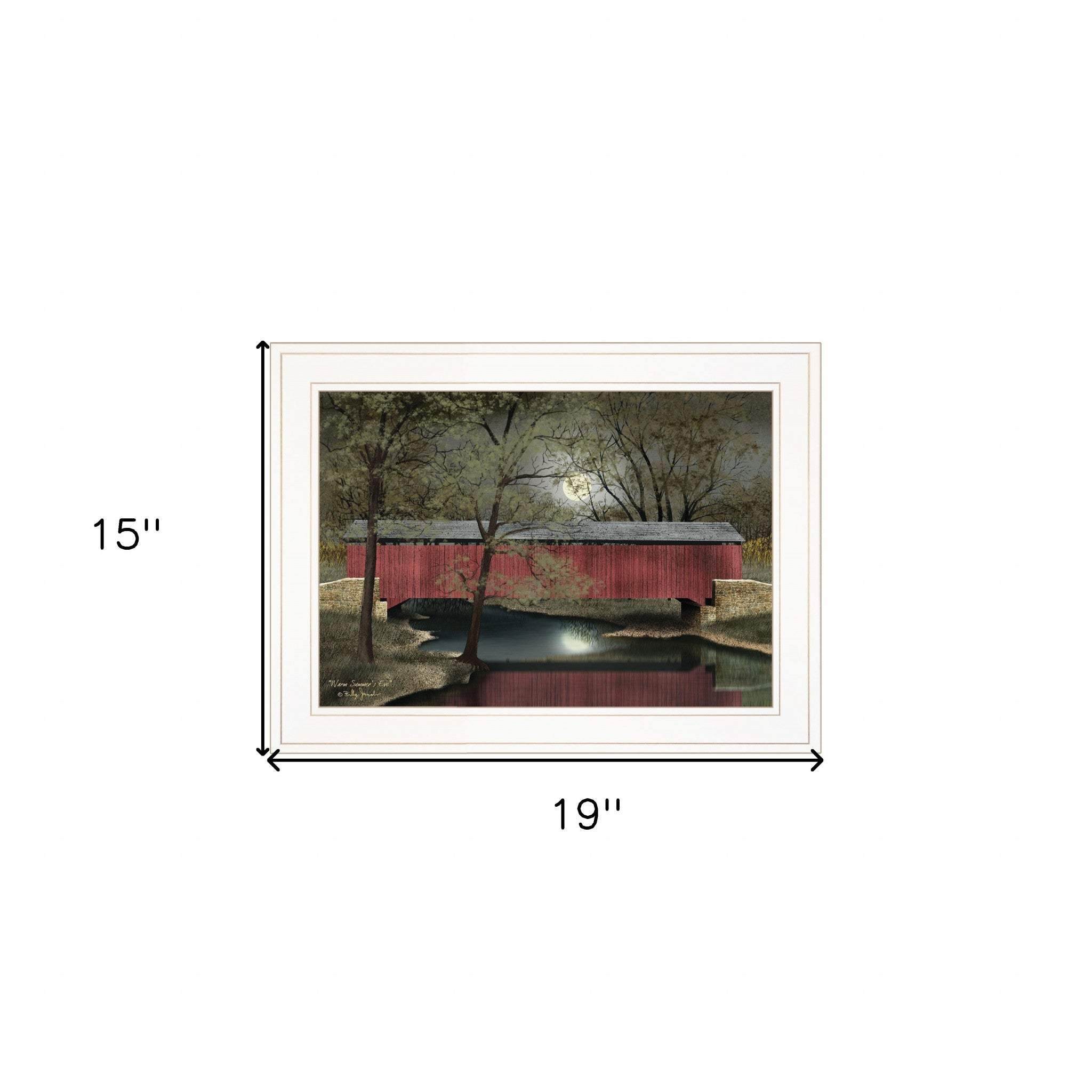 Warm Summers Eve 1 White Framed Print Wall Art - Homeroots - Flyclothing LLC