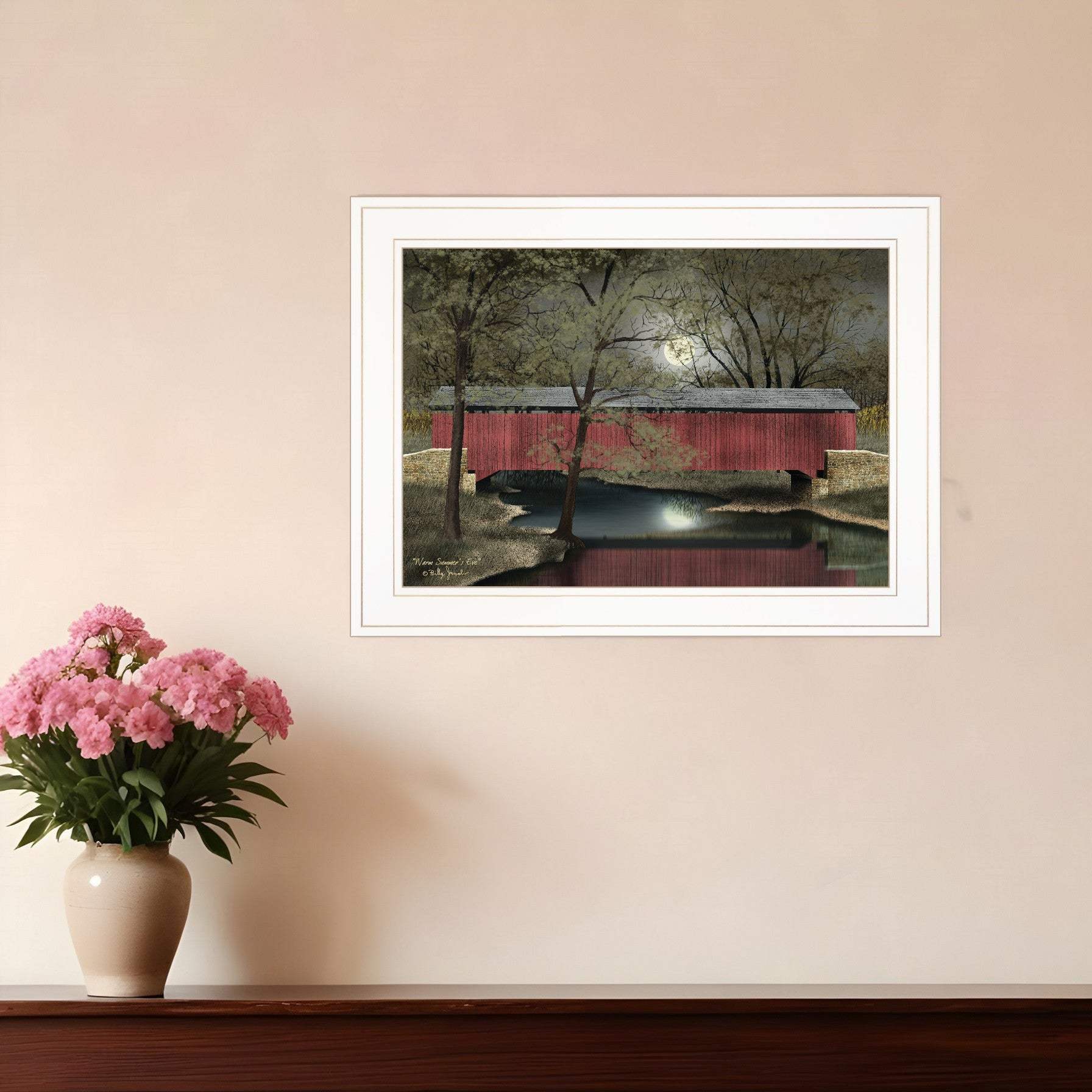 Warm Summers Eve 1 White Framed Print Wall Art - Homeroots - Flyclothing LLC