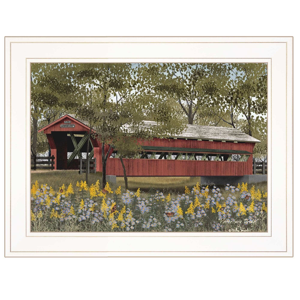 Pottersburg Bridge 1 White Framed Print Wall Art - Homeroots - Flyclothing LLC
