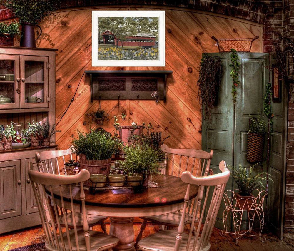 Pottersburg Bridge 1 White Framed Print Wall Art - Homeroots - Flyclothing LLC