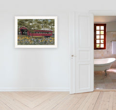 Pottersburg Bridge 4 White Framed Print Wall Art - Homeroots