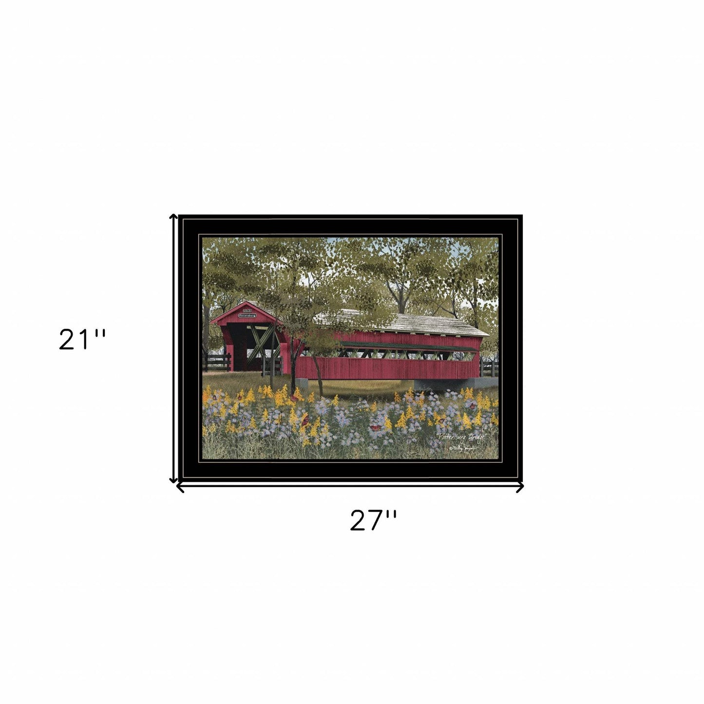Pottersburg Bridge 5 Black Framed Print Wall Art - Homeroots - Flyclothing LLC