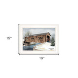 The Kissing Bridge 1 White Framed Print Wall Art - Homeroots - Flyclothing LLC