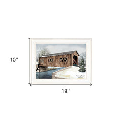 The Kissing Bridge 1 White Framed Print Wall Art - Homeroots