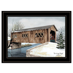The Kissing Bridge 2 Black Framed Print Wall Art - Homeroots