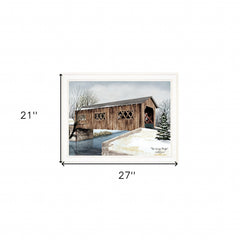 The Kissing Bridge 3 White Framed Print Wall Art - Homeroots