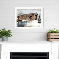 The Kissing Bridge 3 White Framed Print Wall Art - Homeroots