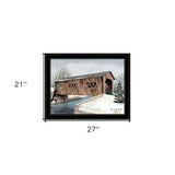 The Kissing Bridge 4 Black Framed Print Wall Art - Homeroots - Flyclothing LLC